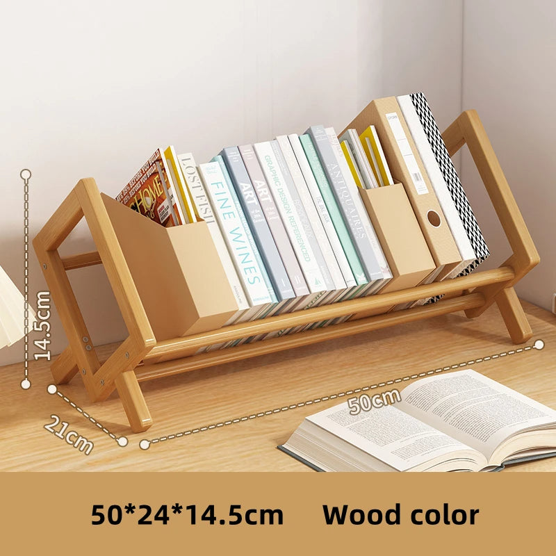 Dark Brown Wood White Bookcase Bookshelf │ Simple Home Decoration Multi-Use Book Storage Organizer - Besontique Home