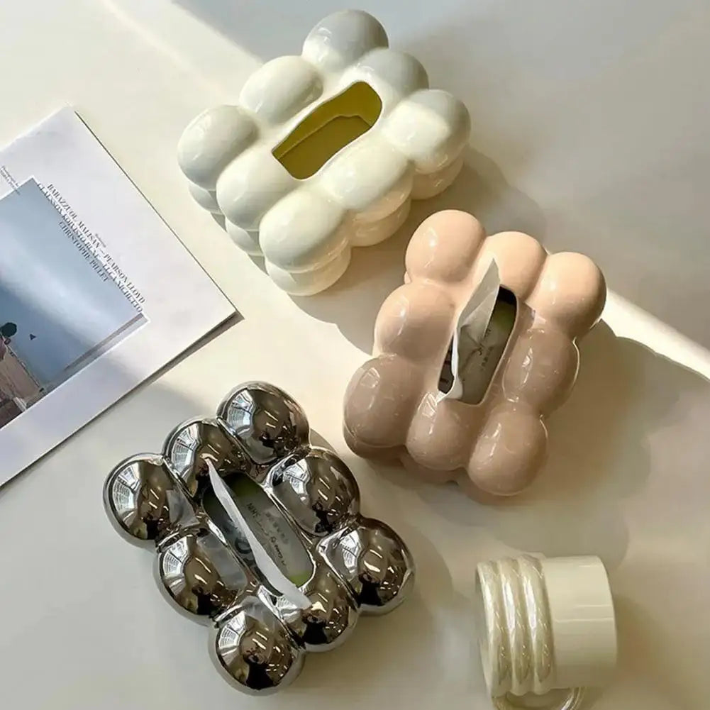 decorative-ceramics-marshmallow-shape-tissue-box-case-modern-napkin-holder-organizer-besontique-home-11329 - Besontique Home