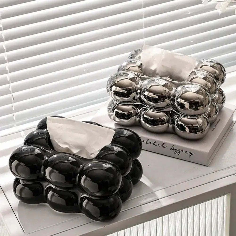 decorative-ceramics-marshmallow-shape-tissue-box-case-modern-napkin-holder-organizer-besontique-home-45200 - Besontique Home