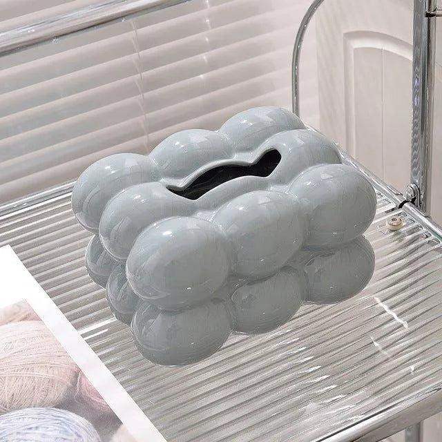 decorative-ceramics-marshmallow-shape-tissue-box-case-modern-napkin-holder-organizer-besontique-home-61691 - Besontique Home