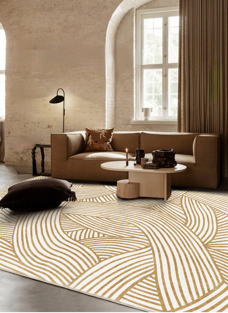 Modern Retro Minimalist Stripe Luxury Carpet │ Decorative Home Large A –  Besontique