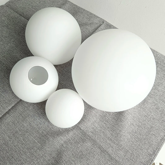 White Glass Ball Lamp Shade │ Milky Globe Lamp shades Fitting Light