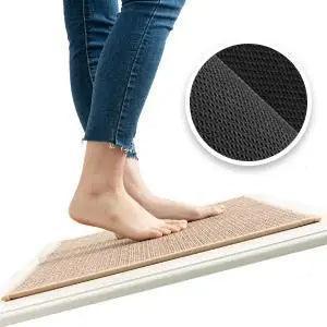 Faux Woven Washable Non-slip Kitchen Rug │ Faux Sisal Running Floor Mat - Besontique Home