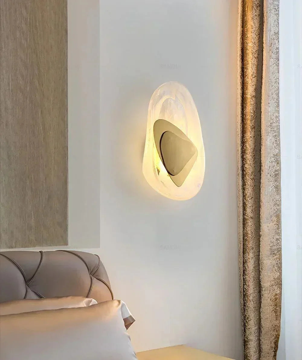 Geometric Design Modern LED Wall Light Lamp (Gold/Black/Rust) │ Bedside Wall Mounted Lighting - Besontique Home