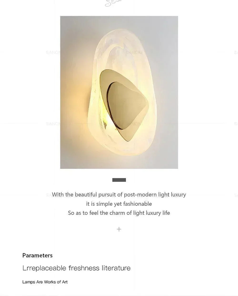 Geometric Design Modern LED Wall Light Lamp (Gold/Black/Rust) │ Bedside Wall Mounted Lighting - Besontique Home