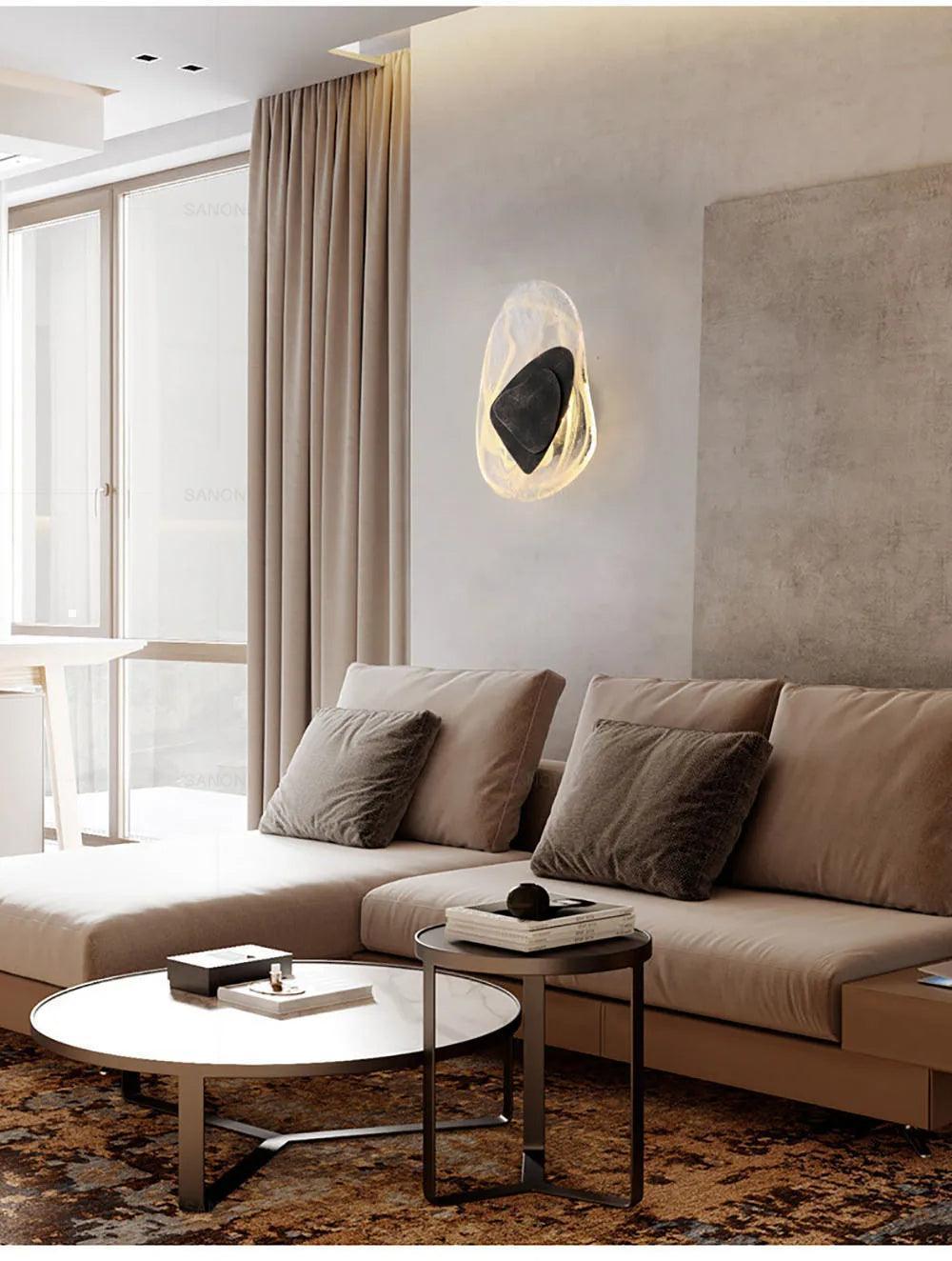 Geometric Design Modern LED Wall Light Lamp (Gold/Black/Rust) │ Bedside Wall Mounted Lighting - Besontique Home
