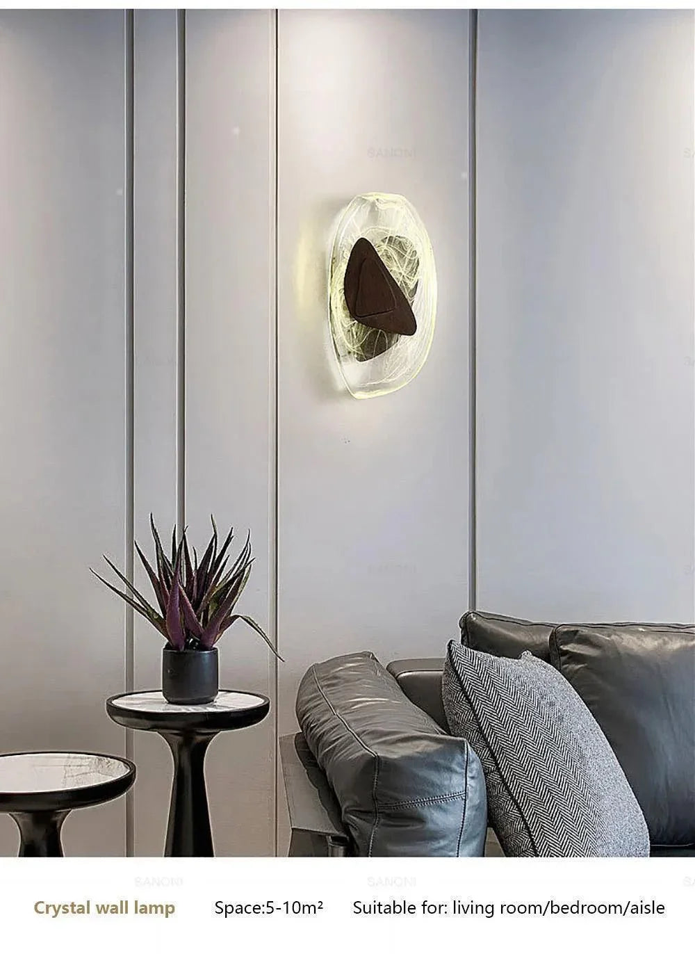 Geometric Design Modern LED Wall Light Lamp (Gold/Black/Rust) │ Bedside Wall Mounted Lighting - Besontique Home