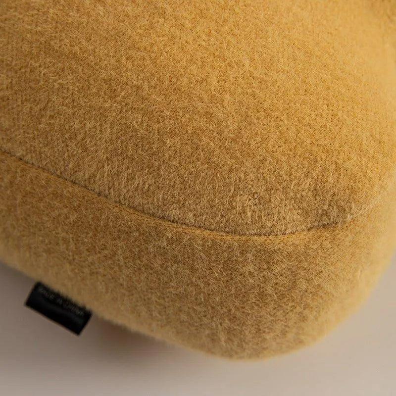 Geometric Solid Plush Sofa Cushions │ Neutral Tone Decorative Throw Pillows - Besontique Home