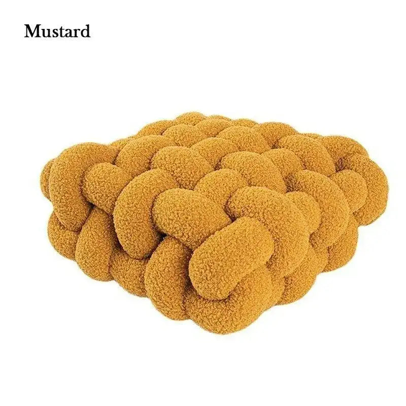 hand-woven-knot-square-seat-cushion-wool-solid-color-throw-pillow-besontique-home-79929 - Besontique Home