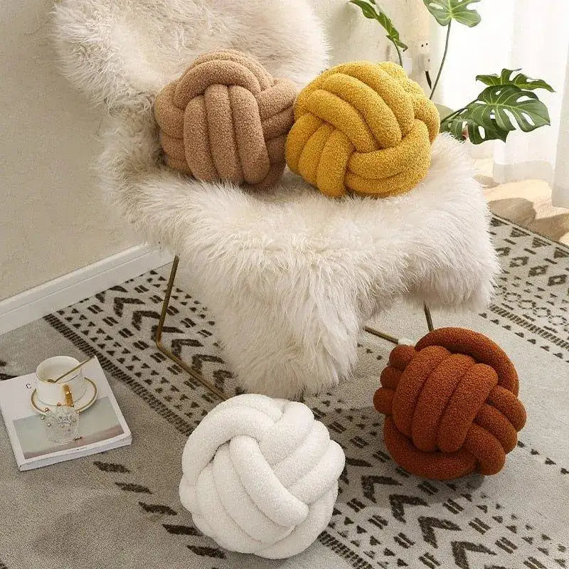 hand-woven-knotted-ball-cushion-sofa-living-room-decorative-spherical-throw-pillow-besontique-home-16212 - Besontique Home