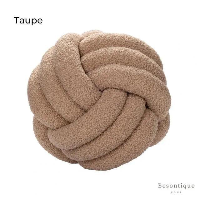 Hand-woven Knotted Ball Cushion │ Sofa Living Room Decorative Spherical Throw Pillow - Besontique Home