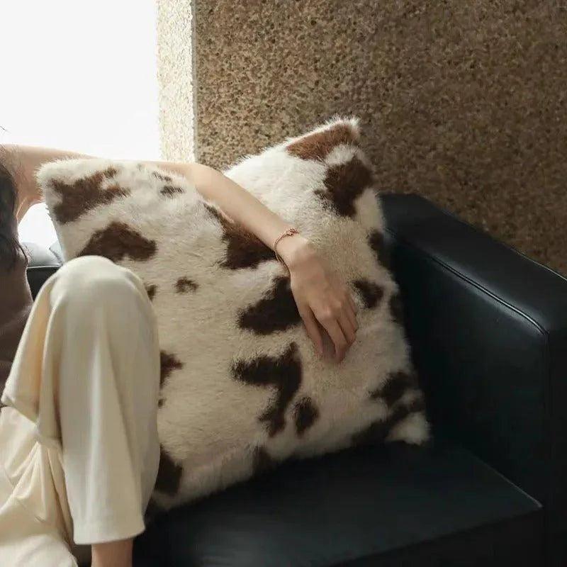 High-end Imitation Fox Fur Throw Pillow │ Nordic Warm Comfortable Cushions with pilling - Besontique Home