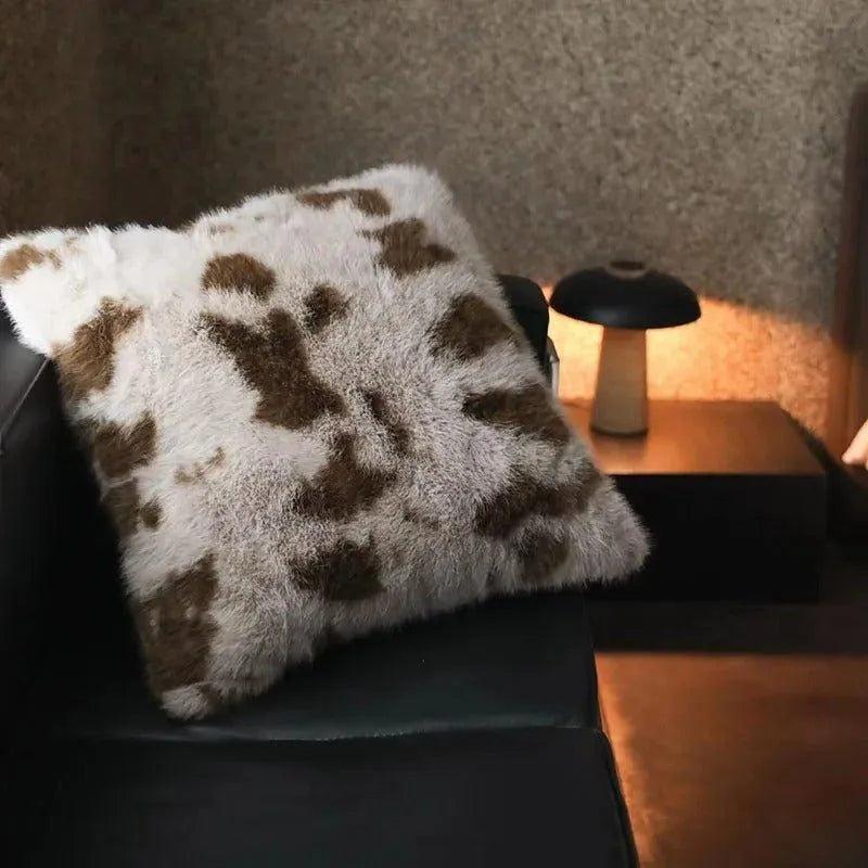 High-end Imitation Fox Fur Throw Pillow │ Nordic Warm Comfortable Cushions with pilling - Besontique Home