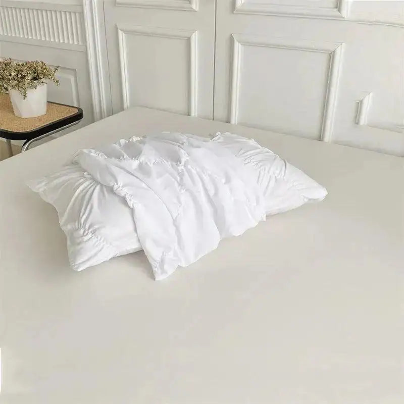 High End Three-dimensional Pinch Pleated Bedding Set │ Modern Boho Quilt Bed Duvet cover Pillow case - Besontique Home