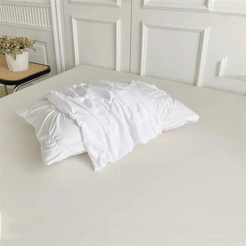High End Three-dimensional Pinch Pleated Bedding Set │ Modern Boho Quilt Bed Duvet cover Pillow case - Besontique Home