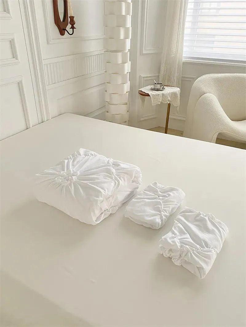 High End Three-dimensional Pinch Pleated Bedding Set │ Modern Boho Quilt Bed Duvet cover Pillow case - Besontique Home