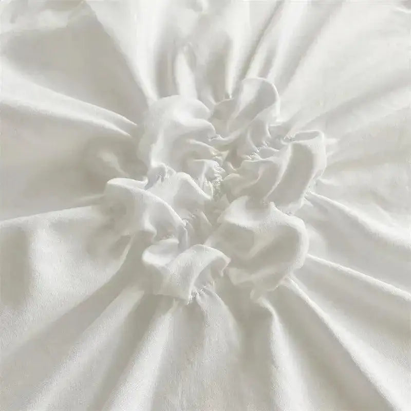 High End Three-dimensional Pinch Pleated Bedding Set │ Modern Boho Quilt Bed Duvet cover Pillow case - Besontique Home