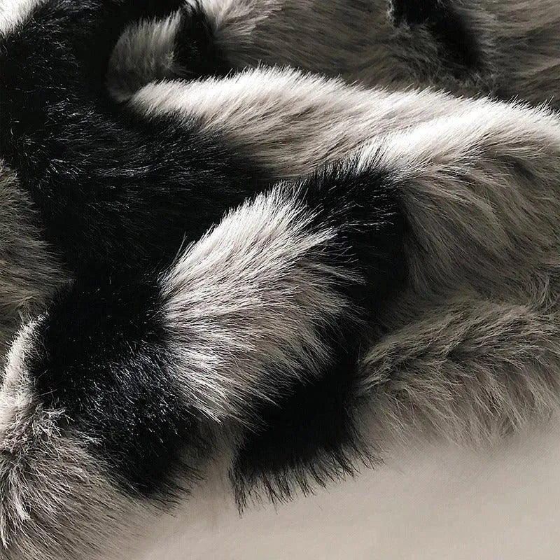 Imitation Faux Fox Fur Blanket │ High-end Warm Autumn Winter Blanket for Sofa Couch Bed Decor - Besontique Home