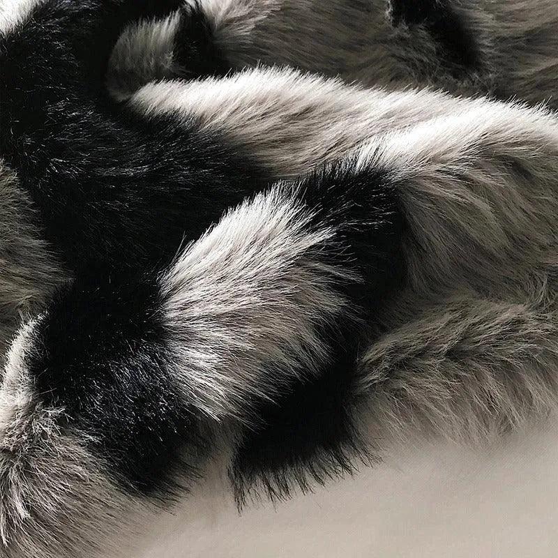Imitation Faux Fox Fur Blanket │ High-end Warm Autumn Winter Blanket for Sofa Couch Bed Decor - Besontique Home