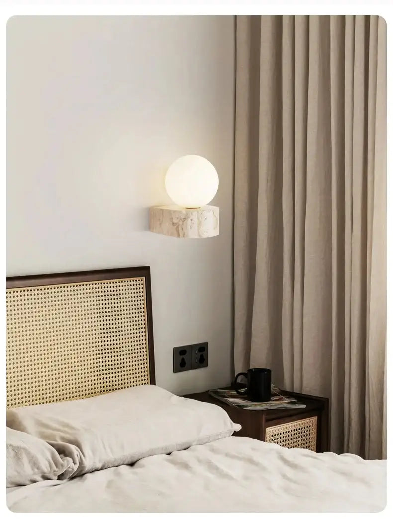 japandi-natural-stone-glass-ball-wall-lighting-light-modern-home-led-sconce-wall-lamp-besontique-home-67402 - Besontique Home