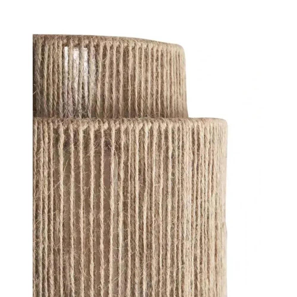 Japandi Rattan Weaving Wall Lamp Shade │ Modern Retro Design Hemp Rope Minimal Hallway Light - Besontique Home