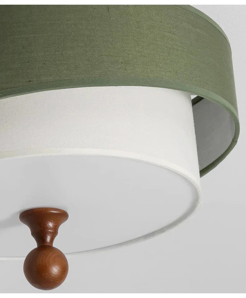 Japandi Retro Vintage Cloth Ceiling Lamp - Besontique Home
