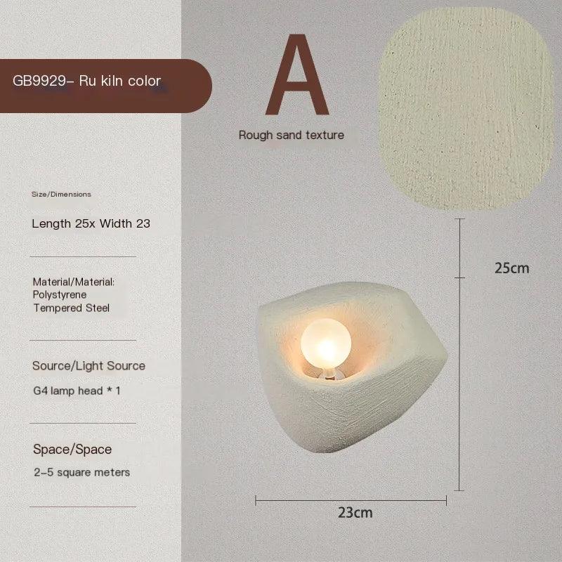 Japandi style Resin Wall Light │ Modern Nordic Style Wall Mounted Creative Lamp - Besontique Home