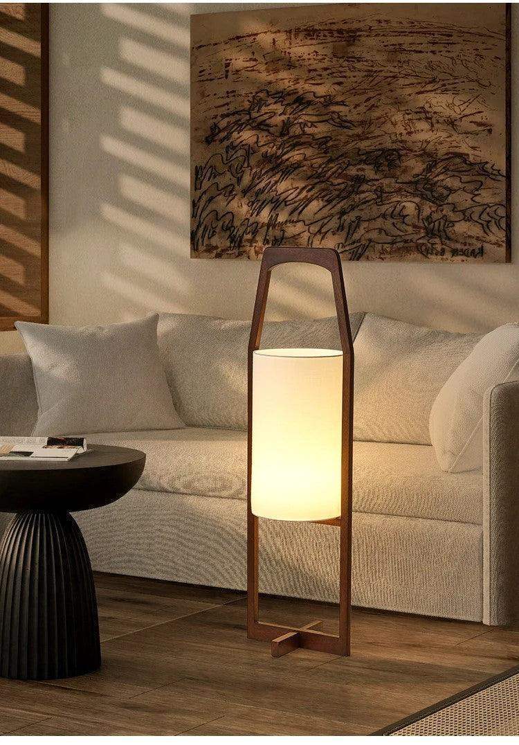 japandi-vintage-wood-fabric-floor-lamp-modern-art-led-home-mood-stand-light-besontique-home-59479 - Besontique Home