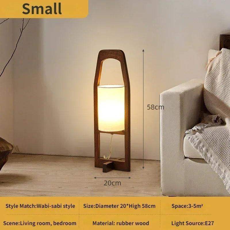 japandi-vintage-wood-fabric-floor-lamp-modern-art-led-home-mood-stand-light-besontique-home-99667 - Besontique Home