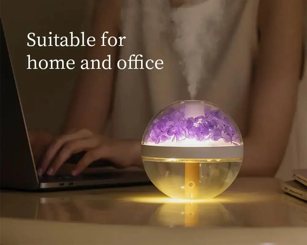 led-light-flower-bloom-design-air-humidifier-modern-boho-usb-charging-mist-maker-besontique-home-19437 - Besontique Home