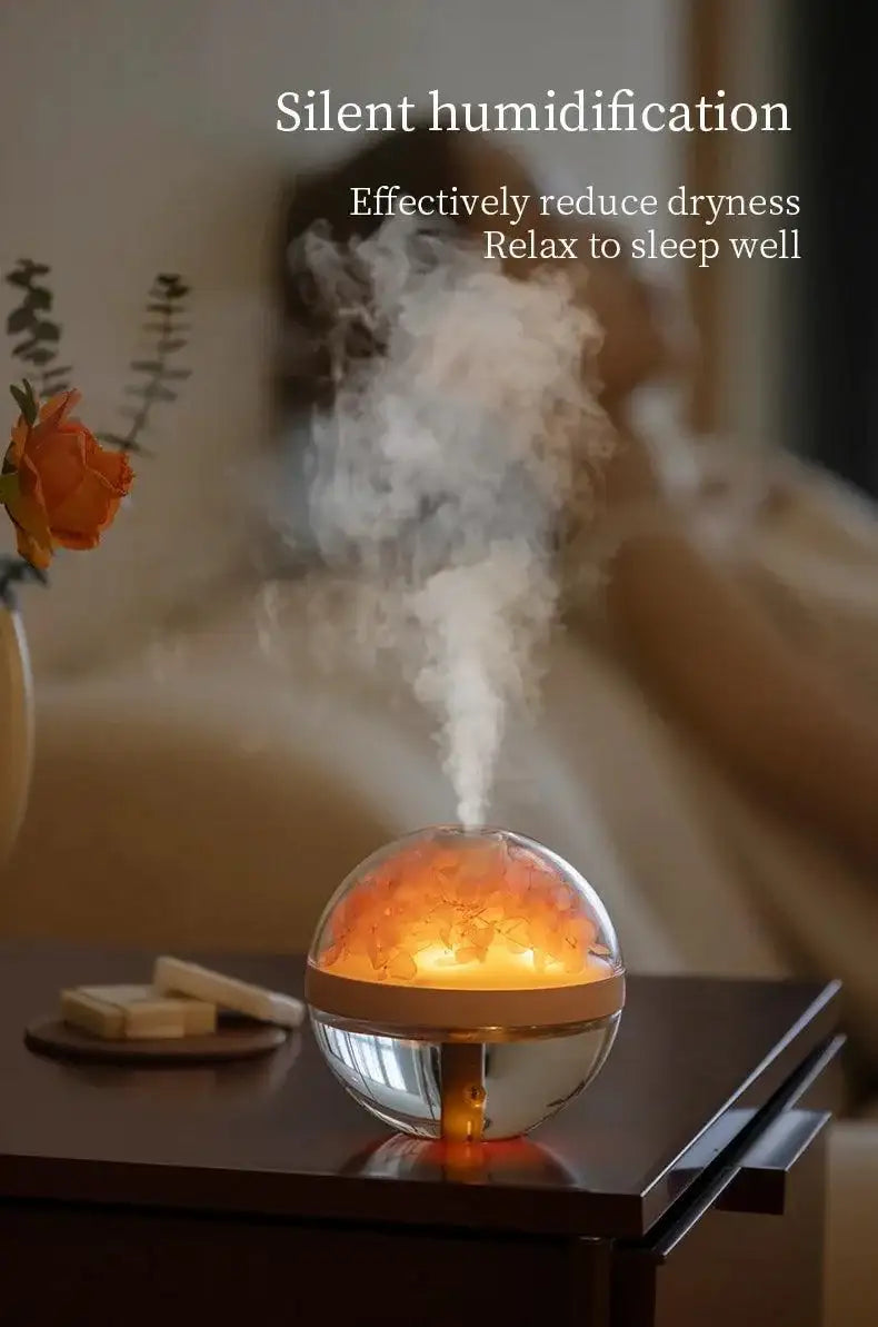 LED Light Flower Bloom Design Air Humidifier │ Modern Boho USB charging Mist Maker - Besontique Home