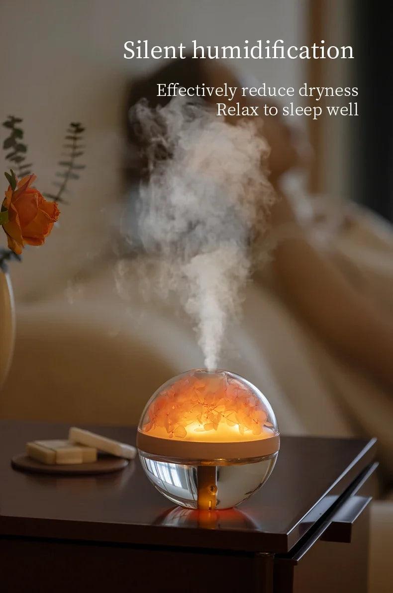 LED Light Flower Bloom Design Air Humidifier β Modern Boho USB charging Mist Maker - Besontique Home