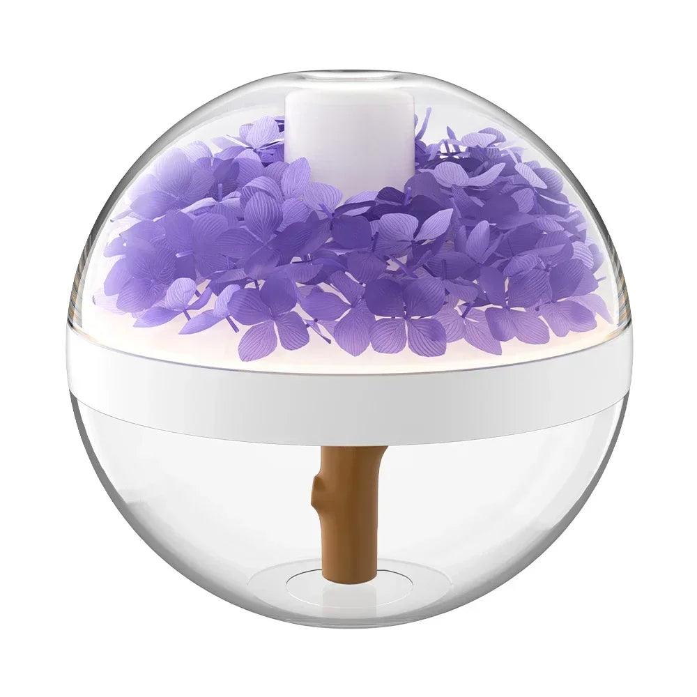LED Light Flower Bloom Design Air Humidifier β Modern Boho USB charging Mist Maker - Besontique Home