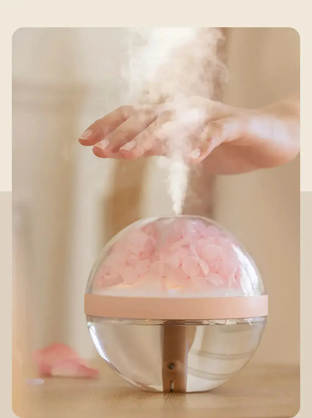 led-light-flower-bloom-design-air-humidifier-modern-boho-usb-charging-mist-maker-besontique-home-81456 - Besontique Home