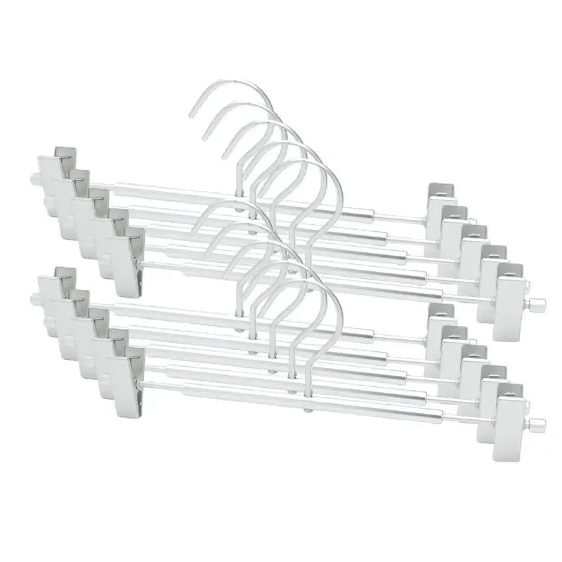 matte-goldsilver-skirts-pants-hangers-with-clip-metal-clothes-wardrobe-trouser-rack-besontique-home-53506 - Besontique Home