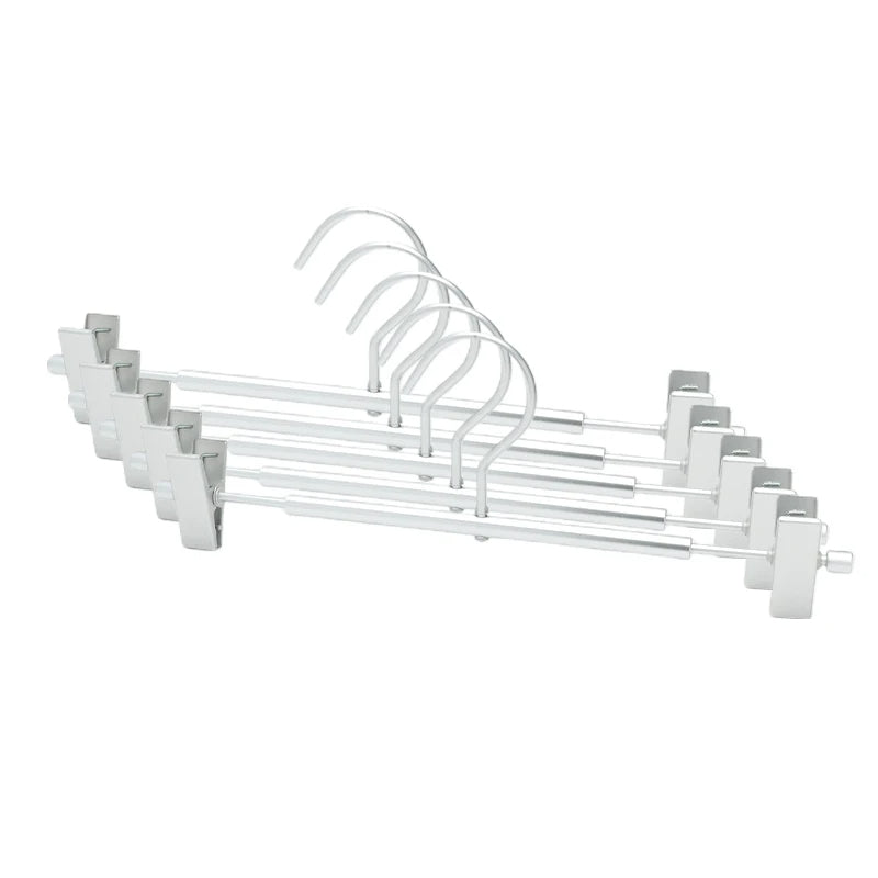 Matte Gold/Silver Skirts Pants Hangers with Clip │ Metal Clothes Wardrobe Trouser Rack - Besontique Home