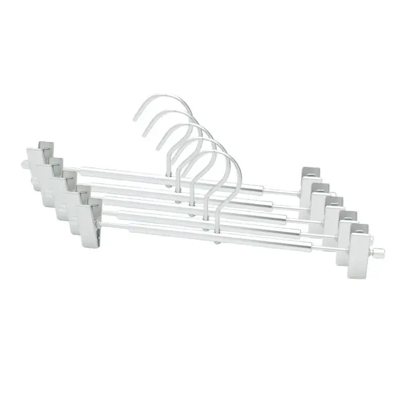 matte-goldsilver-skirts-pants-hangers-with-clip-metal-clothes-wardrobe-trouser-rack-besontique-home-62870 - Besontique Home