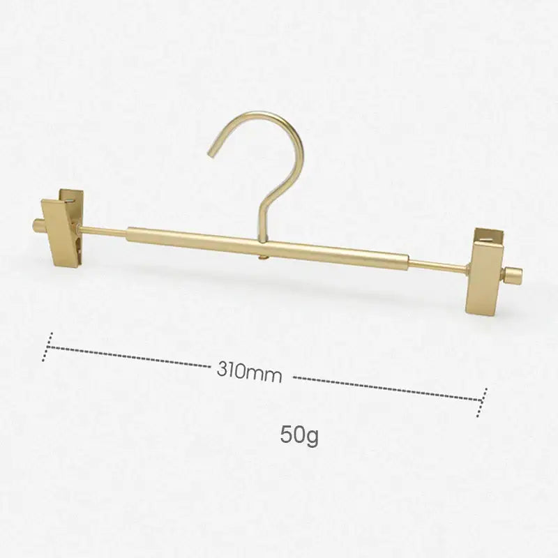matte-goldsilver-skirts-pants-hangers-with-clip-metal-clothes-wardrobe-trouser-rack-besontique-home-74464 - Besontique Home