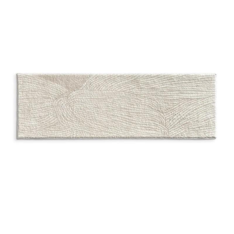 Minimal Design Bedroom Long Tufted Rug │ Japandi Style Pattern Anti Slip Fluffy Long Floor Mat Runner - Besontique Home