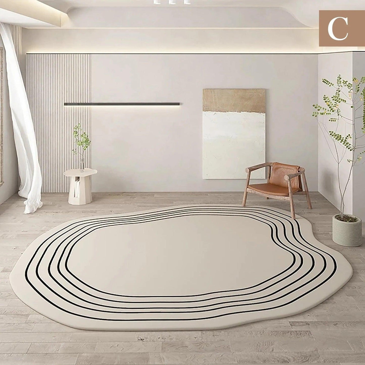 Minimal Line Irregular Carpet - Besontique Home