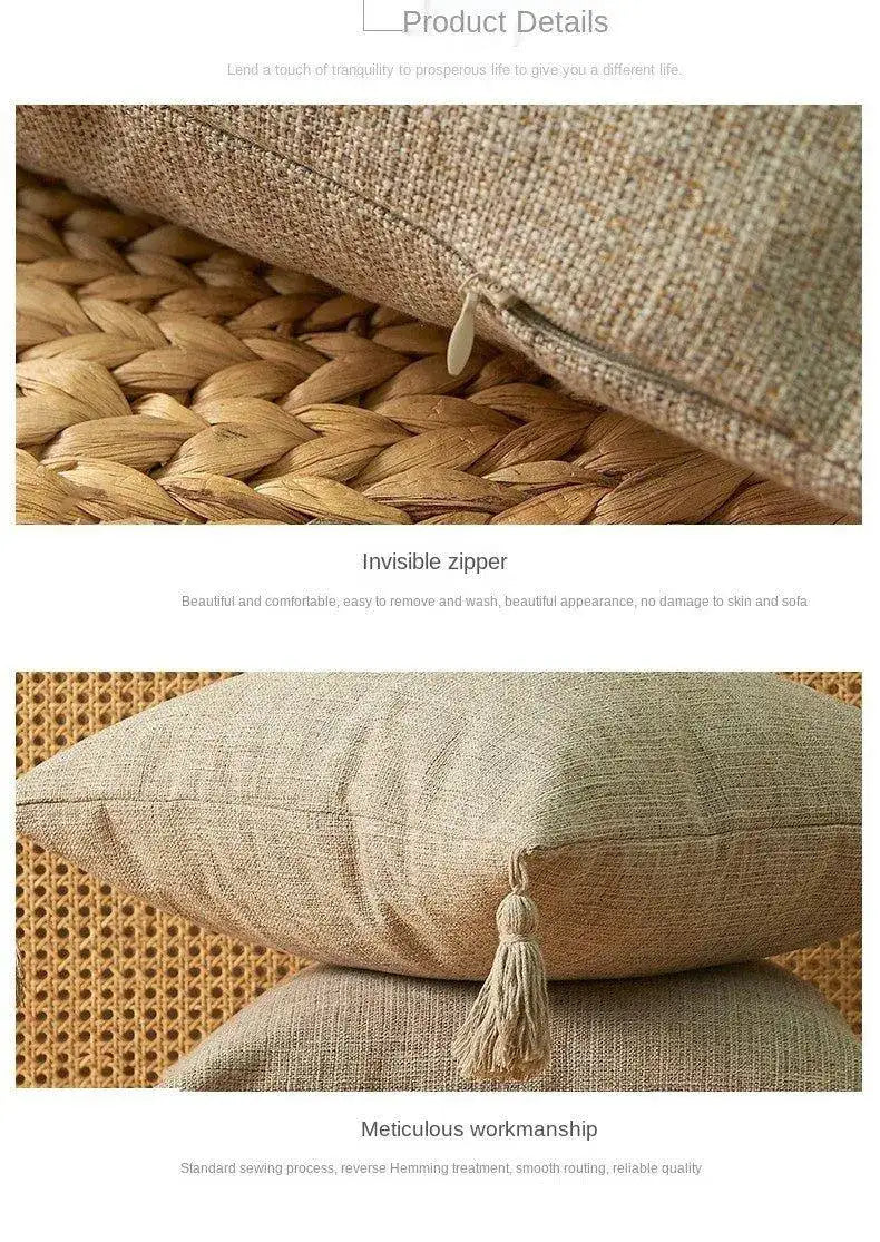 minimal-linen-cushion-cover-with-tassels-besontique-home-12035 - Besontique Home