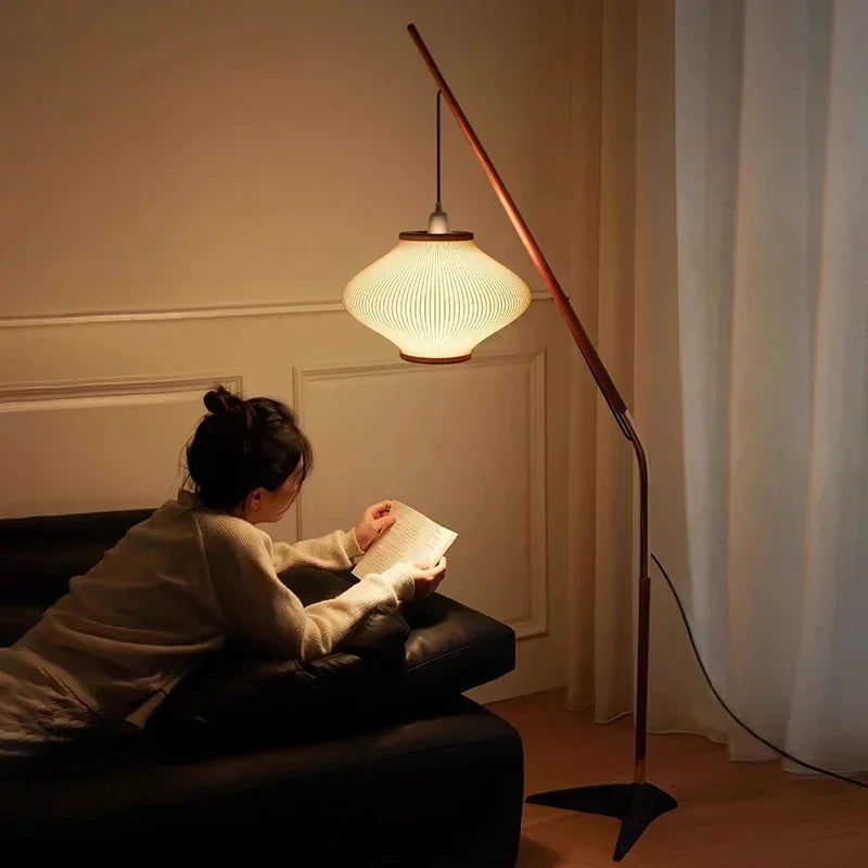 Minimal Nordic style Japandi Tall Floor Lamp Light - Besontique Home
