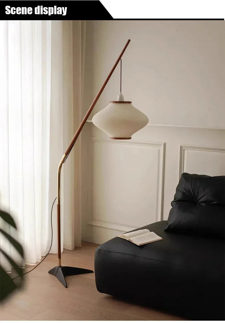 Minimal Nordic style Japandi Tall Floor Lamp Light - Besontique Home