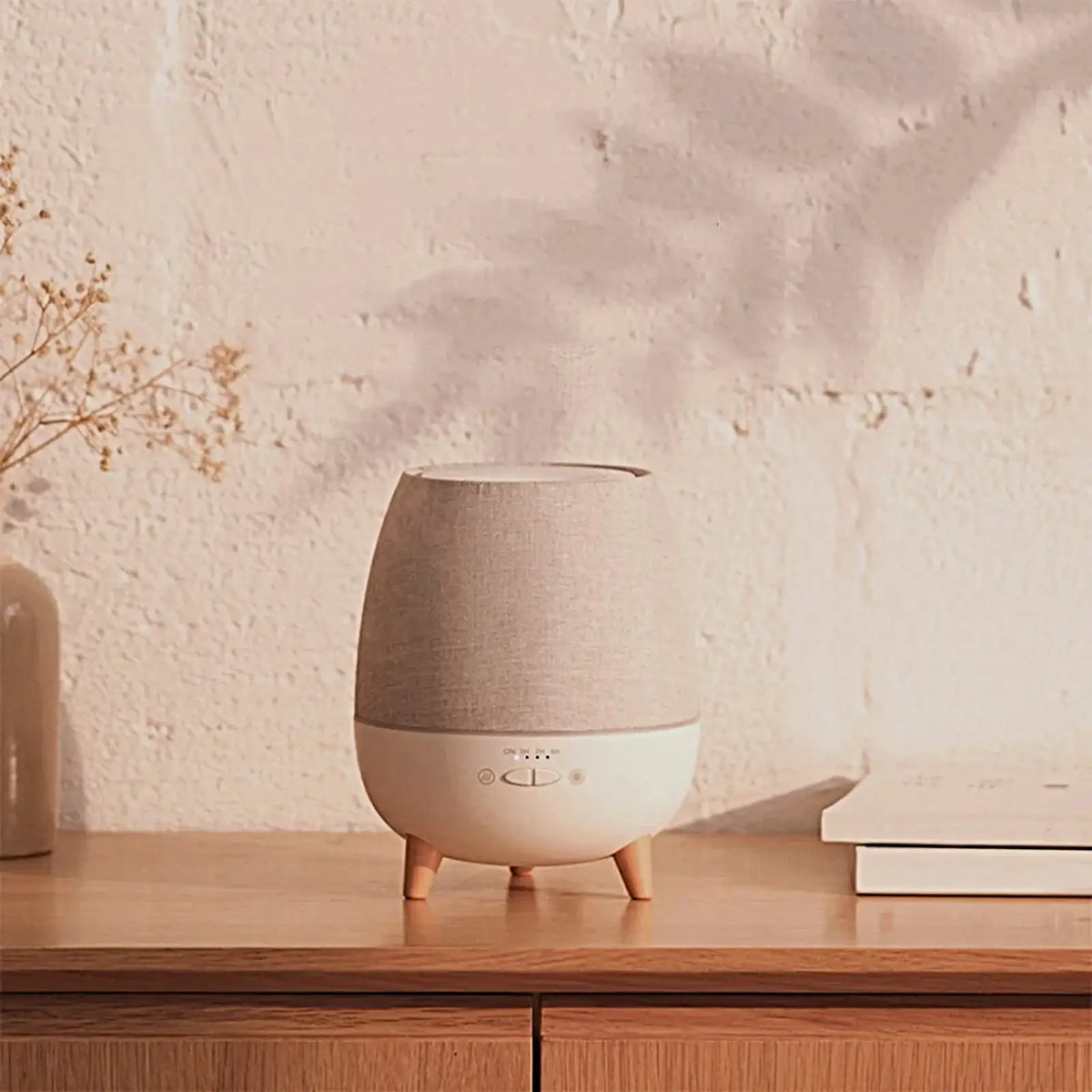 minimal-style-aroma-essential-oil-humidifier-modern-boho-ultrasonic-aromatherapy-diffuser-with-remote-control-besontique-home-50413 - Besontique Home