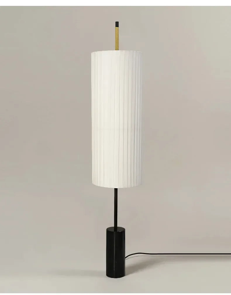 Minimalist Fabric Marble Floor Lamp │ Modern Retro Art LED Home Mood Tall Stand Light - Besontique Home