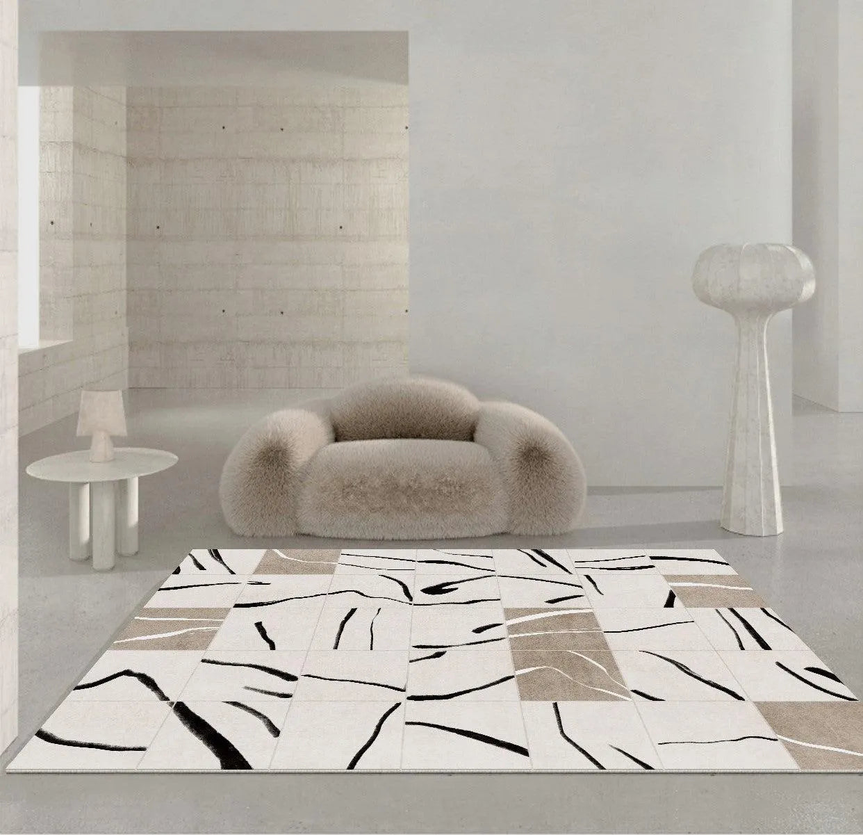 Minimalist High-end Fluffy Soft Rugs │ Modern Oriental Large Area Decorative Carpet - Besontique Home