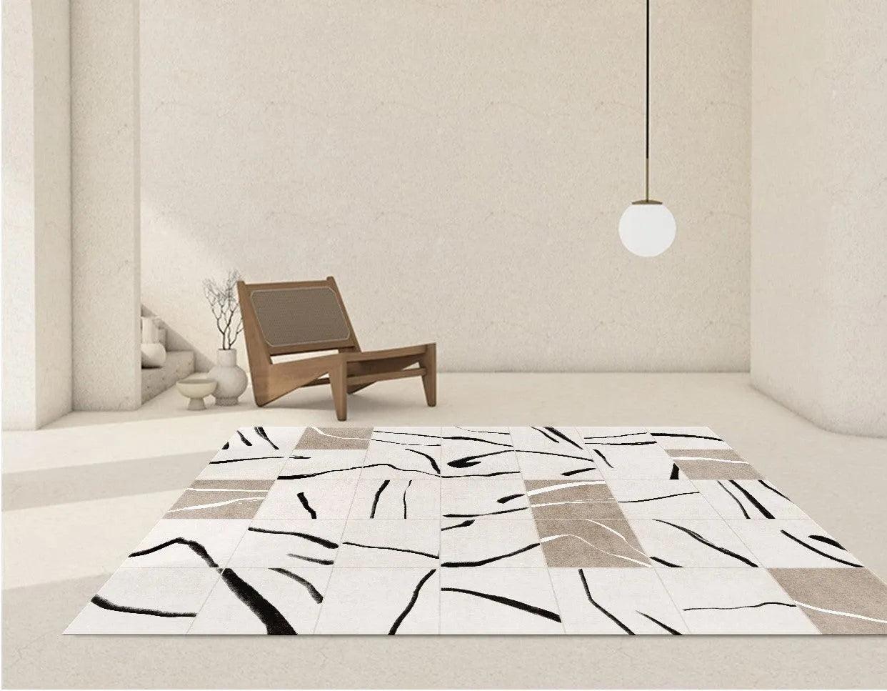 Minimalist High-end Fluffy Soft Rugs │ Modern Oriental Large Area Decorative Carpet - Besontique Home