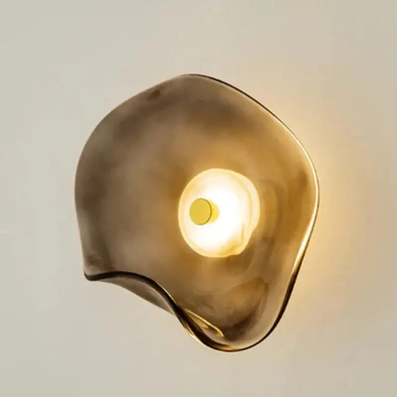 Minimalist Nordic Irregular Glass Wall Lamp | Postmodern Creative Circular Light - Besontique Home
