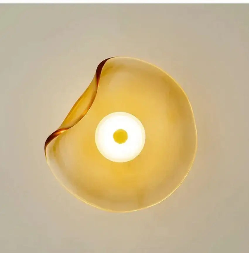 Minimalist Nordic Irregular Glass Wall Lamp | Postmodern Creative Circular Light - Besontique Home