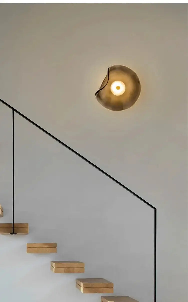 Minimalist Nordic Irregular Glass Wall Lamp | Postmodern Creative Circular Light - Besontique Home